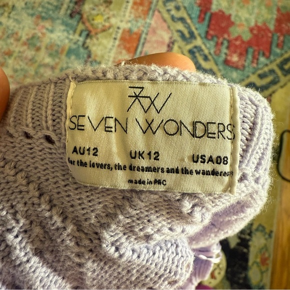 SEVEN WONDERS Rose Knit Dress in Lilac Purple
Size us 8 - Picture 7 of 10